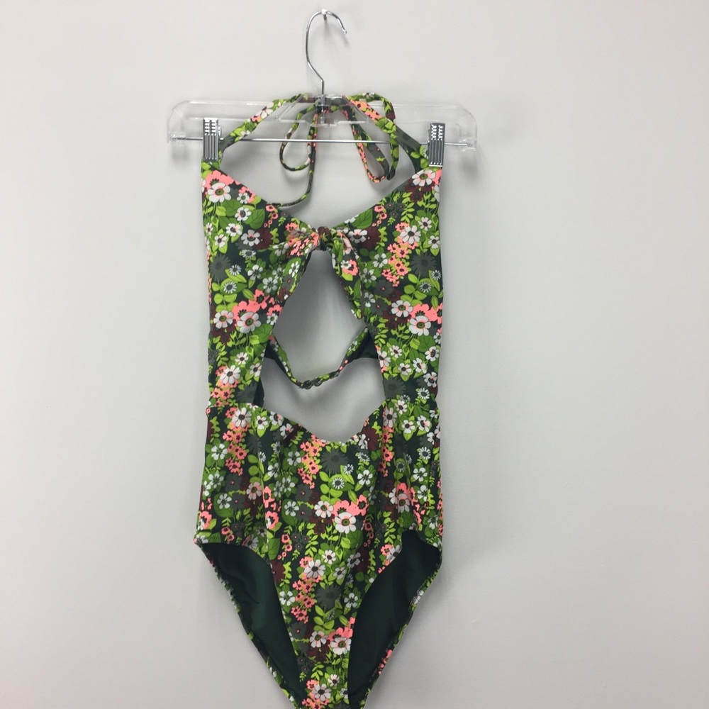 NWT Aerie Floral One Piece Full Coverage SwimSuit